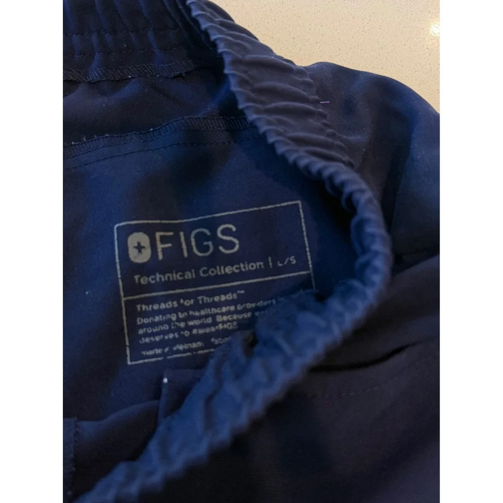FIGS Tansen Jogger Scrub Pants Mens L/S Navy Blue PO 2782 Technical Scrub